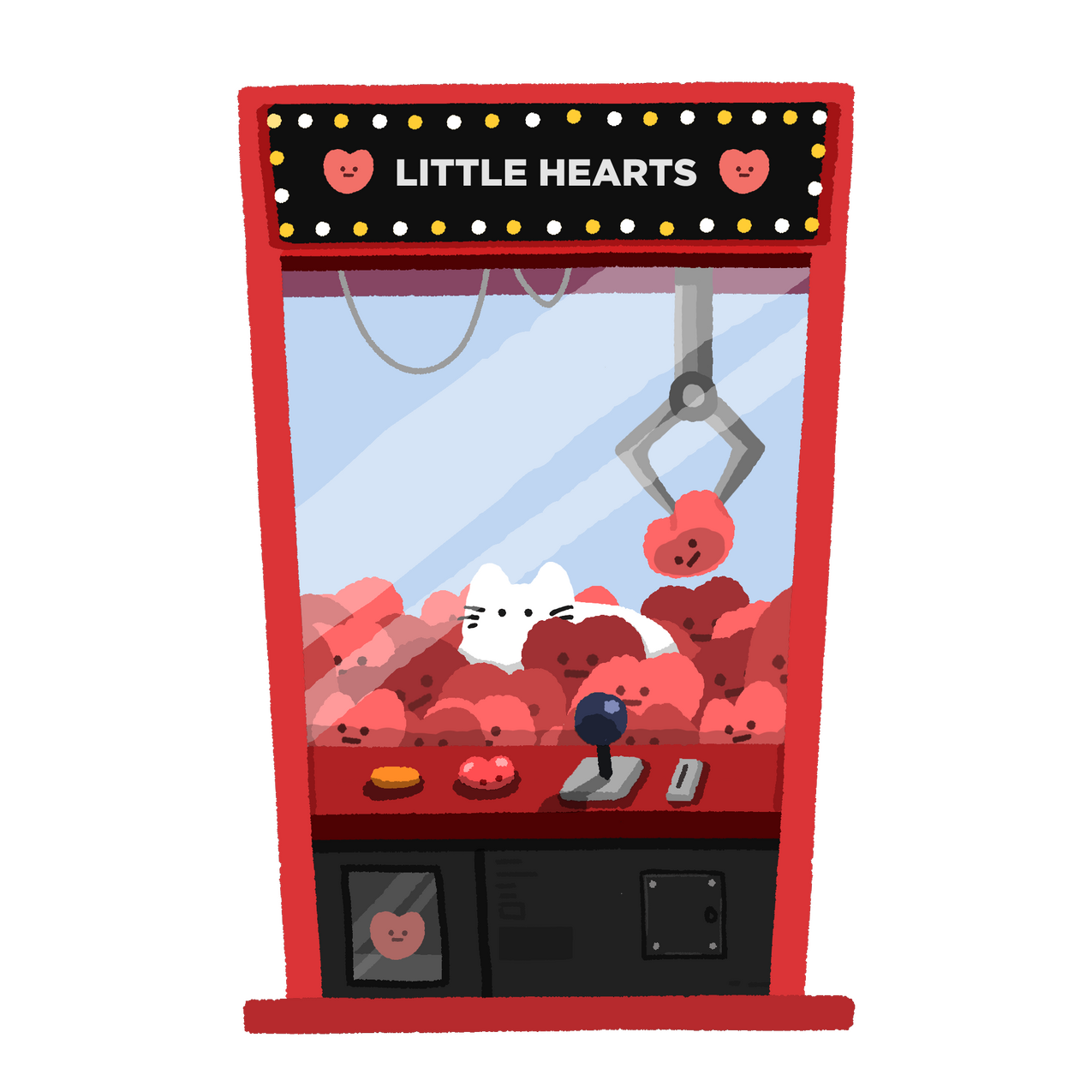 little hearts claw machine